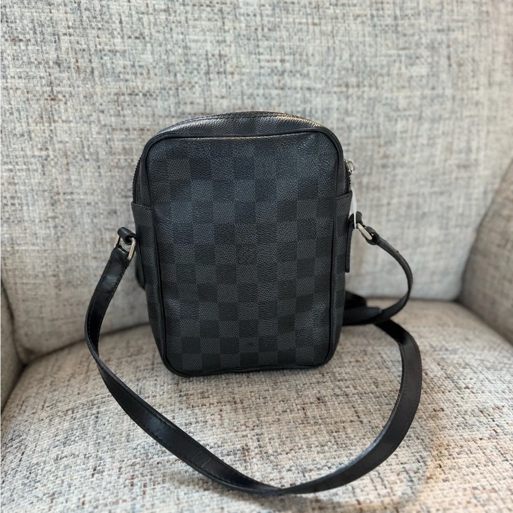 Black Checkered Crossbody Bag - Picture 6 of 16